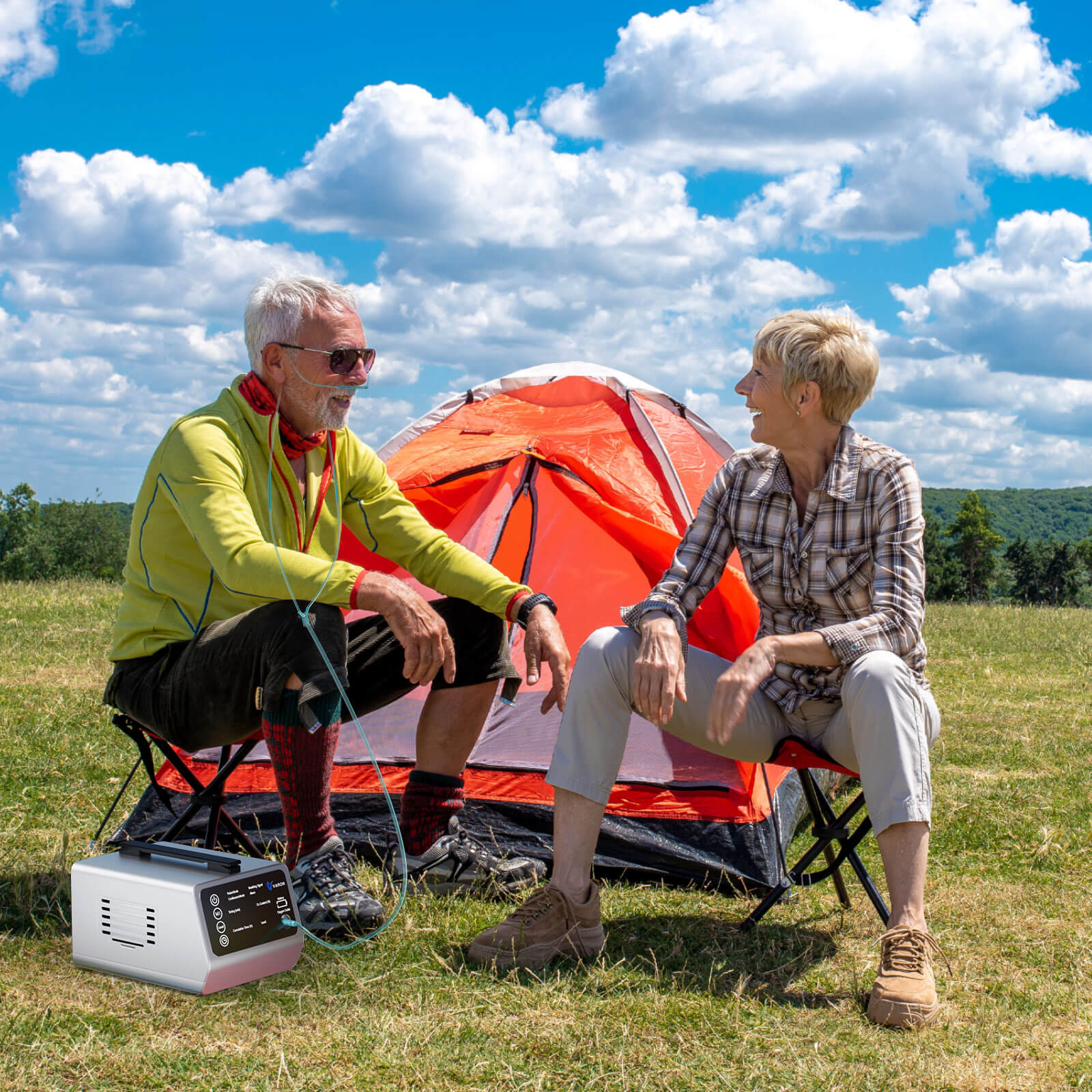 VARON เครื่องผลิตออกซิเจนพกพาสำหรับการเดินทาง VT-1 การรับประกัน 1 ปี