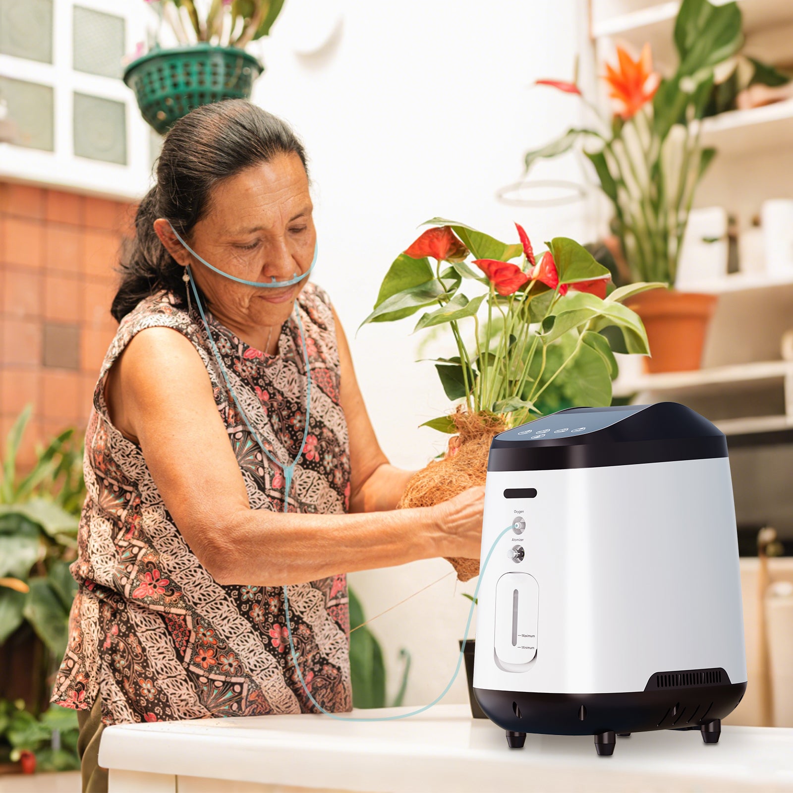 [🔥โปรโมชั่น+COD] VARON เครื่องผลิตออกซิเจนสำหรับใช้ในบ้าน รุ่น 105W ปรับอัตราการไหลได้ 1-7 ลิตร/นาที การรับประกัน 1 ปี