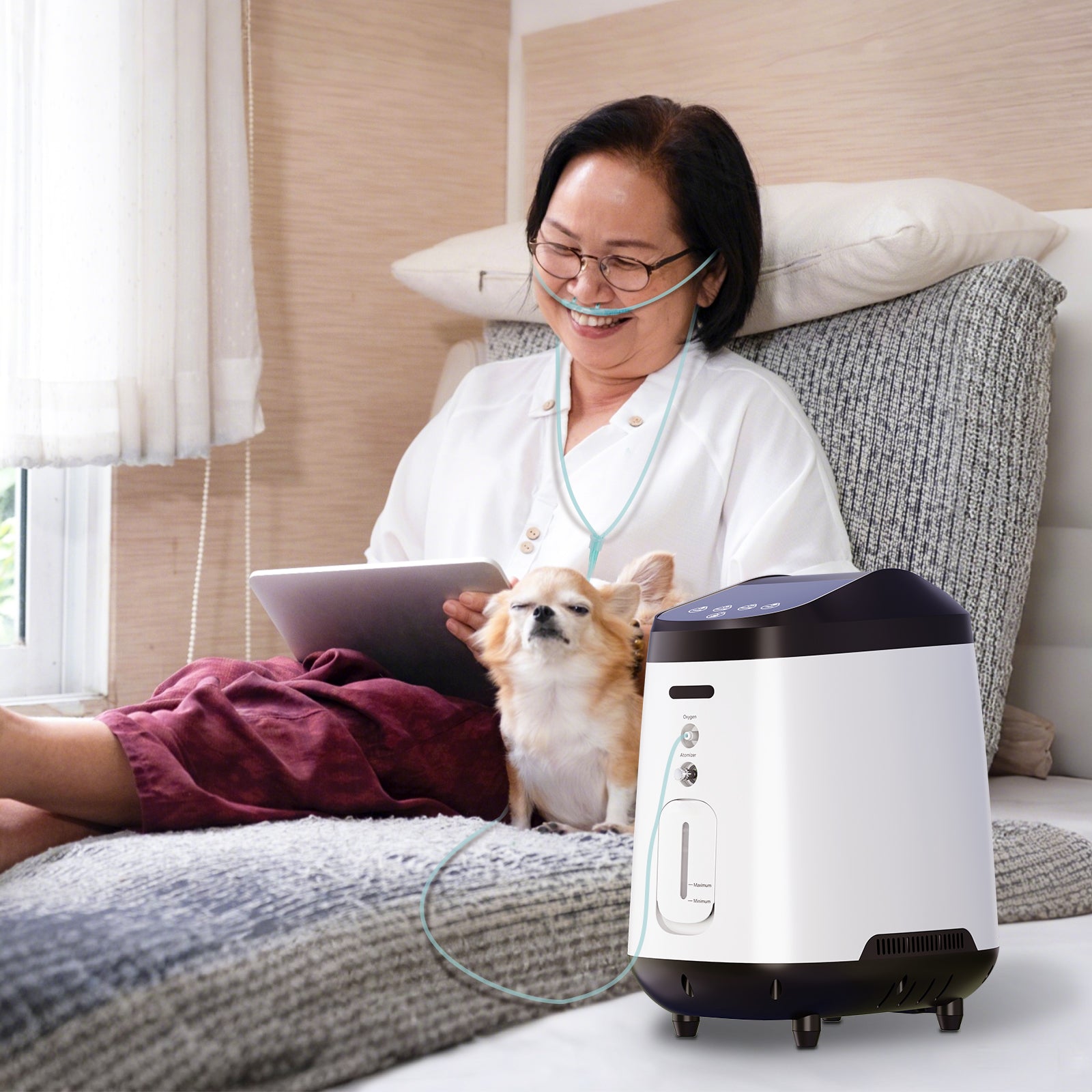 [🔥โปรโมชั่น+COD] VARON เครื่องผลิตออกซิเจนสำหรับใช้ในบ้าน รุ่น 105W ปรับอัตราการไหลได้ 1-7 ลิตร/นาที การรับประกัน 1 ปี