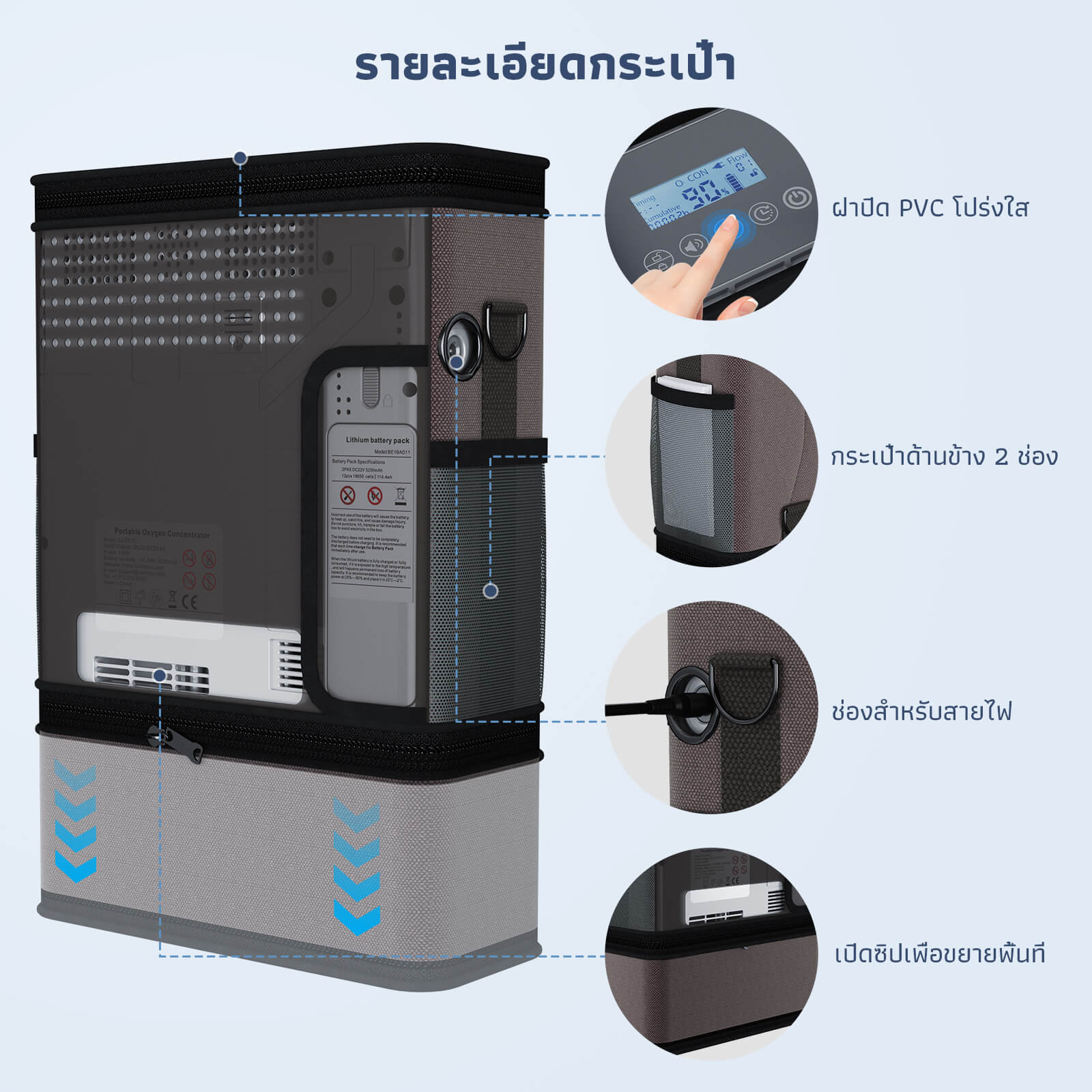 [👍แนะนำ]VARON NT-06 เครื่องผลิตออกซิเจนแบบพกพา จ่ายออกซิเจนต่อเนื่อง 1-6 ลิตร/นาที การรับประกัน 1 ปี