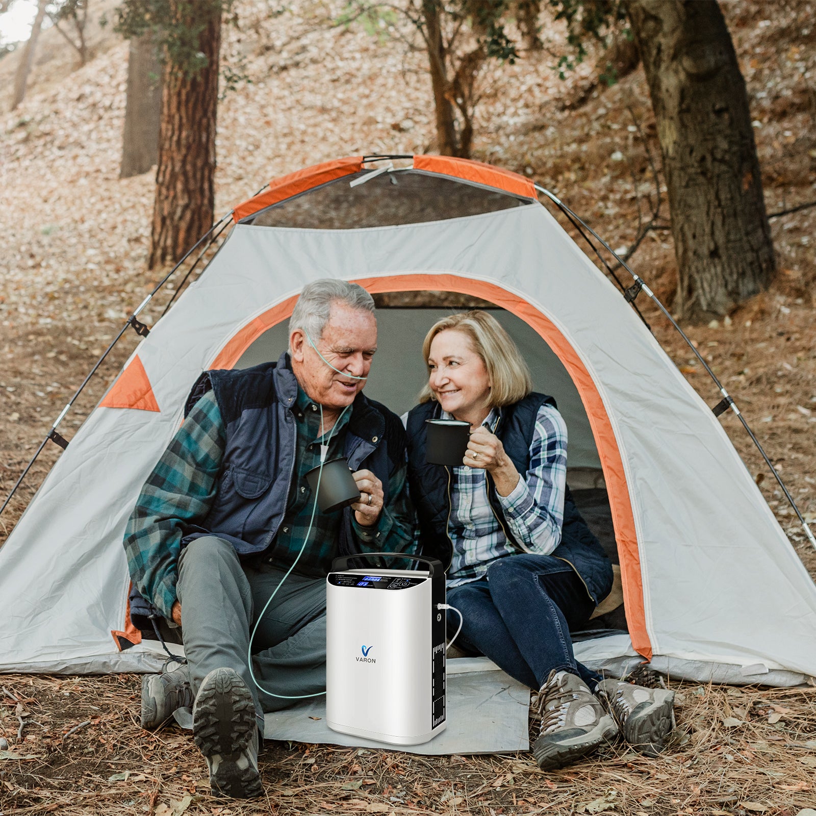 VARON เครื่องผลิตออกซิเจนแบบพกพา 5L ระบบการไหลแบบพัลส์ รุ่น NT-01 การรับประกัน 1 ปี