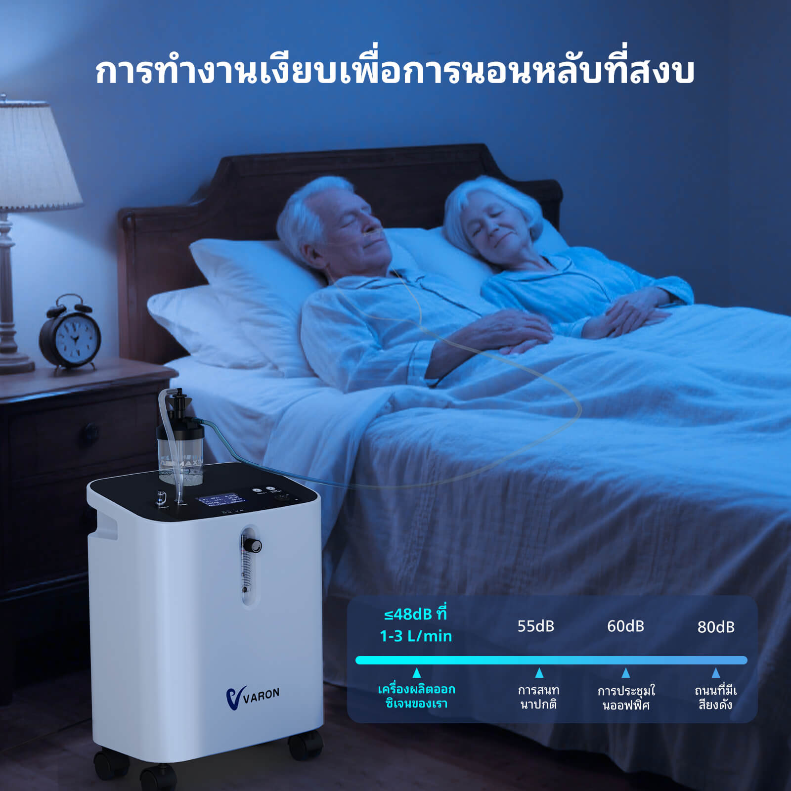 VARON เครื่องผลิตออกซิเจนสำหรับใช้ในบ้าน 3 ลิตร รุ่น Serene 3