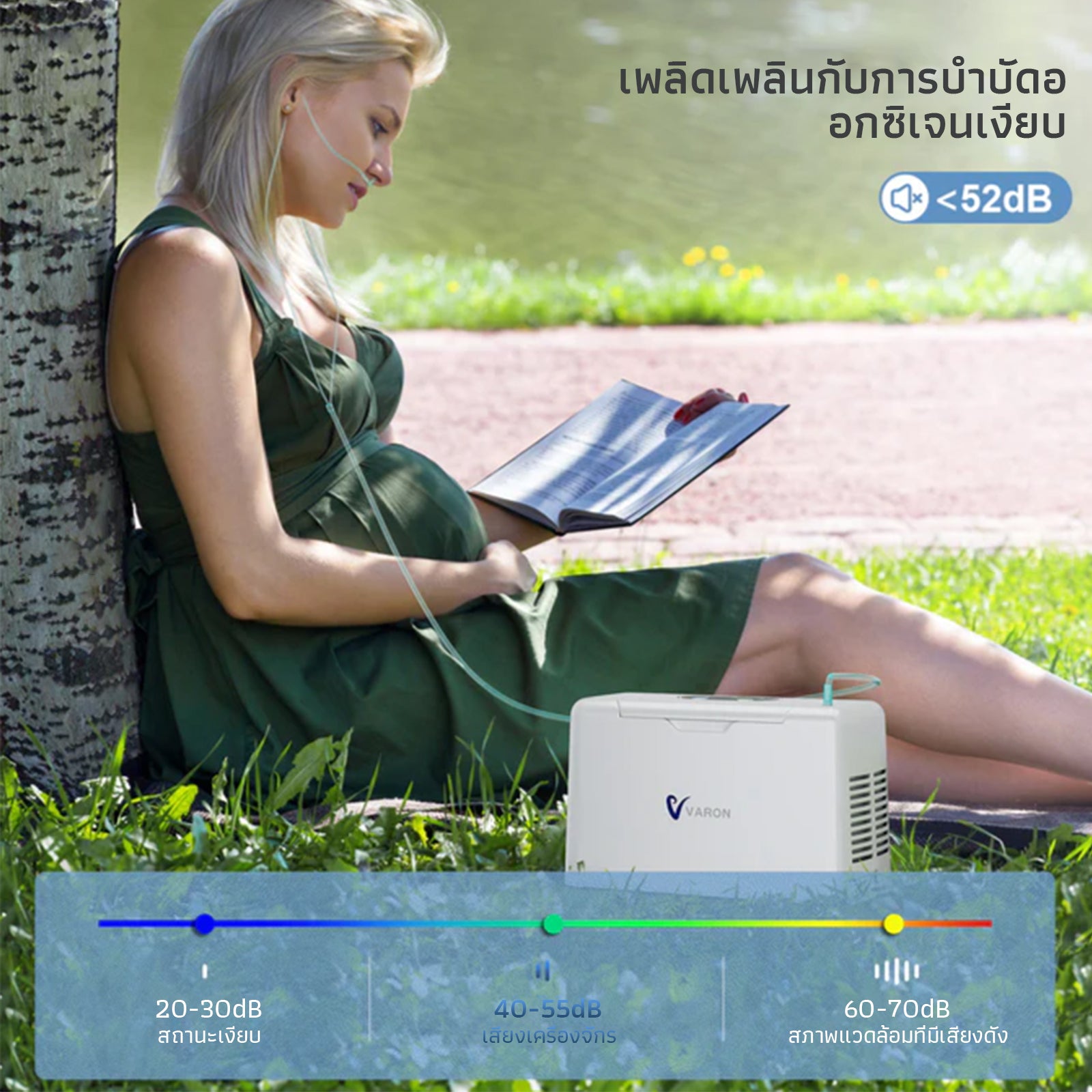 [🔥ขายดี] VARON เครื่องผลิตออกซิเจนพกพา 3L/นาที รุ่น NT-05 การรับประกัน 1 ปี